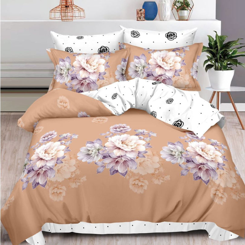 Lenjerie de pat bumbac finet cu elastic – 6 piese: Confort si stil pentru un somn odihnitor  | COD 0481-S