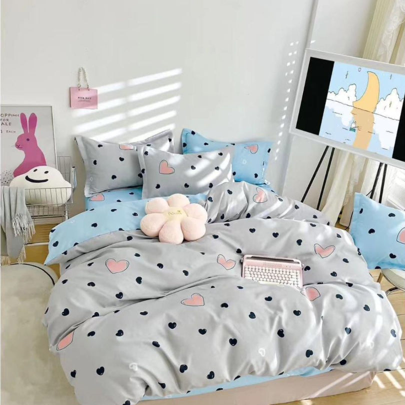 Lenjerie de pat bumbac finet cu elastic – 6 piese: Confort si stil pentru un somn odihnitor  | COD 0548-S