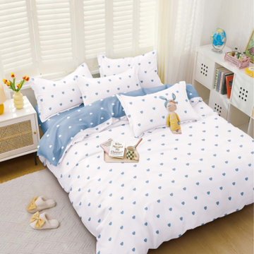 Set lenjerie de pat bumbac satinat 4 piese – Design rafinat și textură delicată, Cod 0029-S
