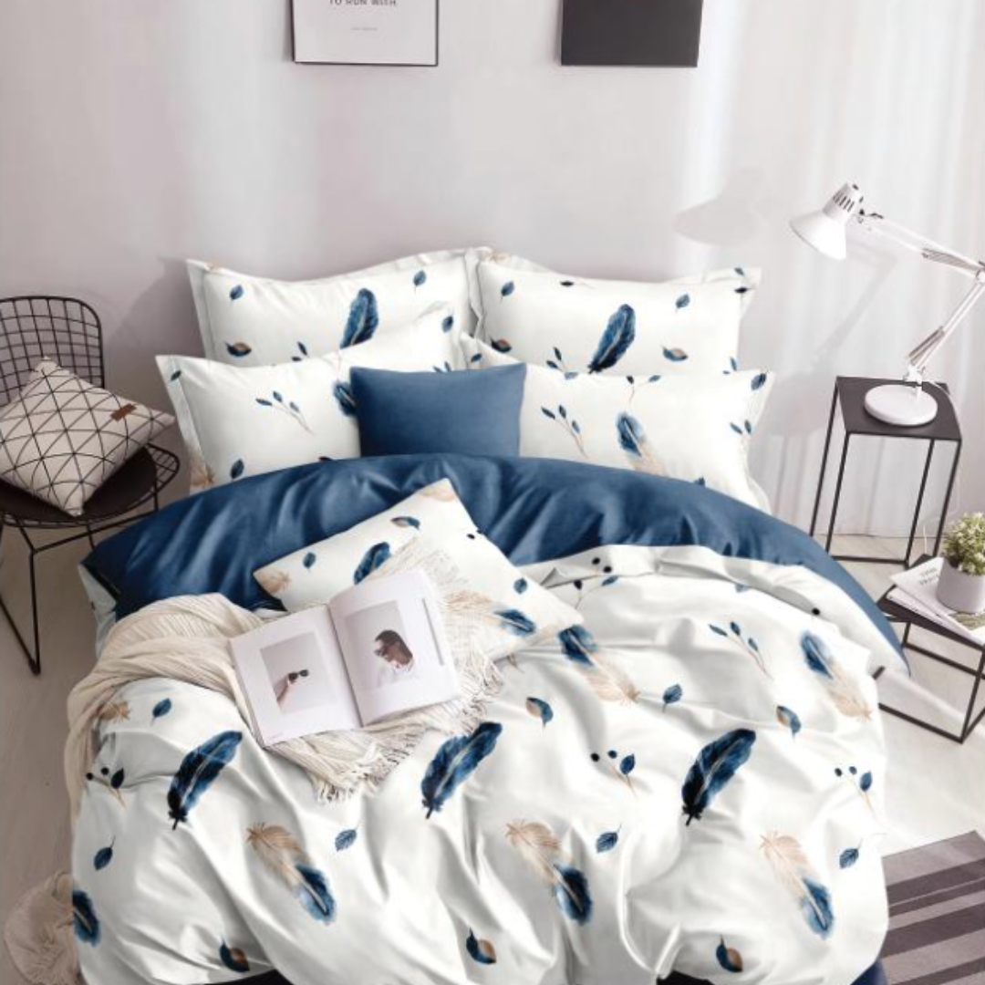 Set lenjerie de pat bumbac satinat 4 piese – Design rafinat și textură delicată, Cod 0056-S